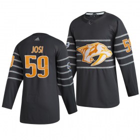 Män NHL Nashville Predators Tröjor Roman Josi 59 Grå Adidas 2020 All-Star Authentic
